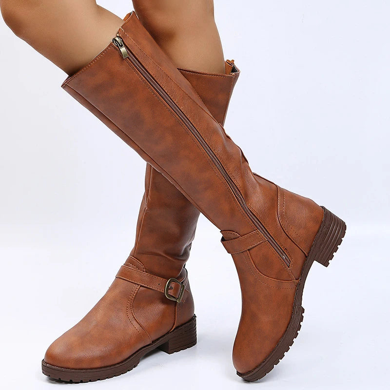 SANDY | Knee-High Leather Boots