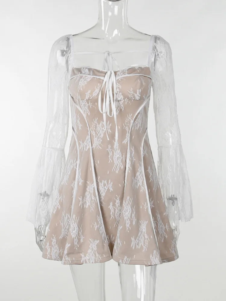 OLIVIA | Flared Sleeve Lace Dress