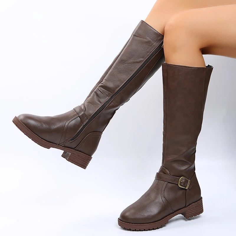 SANDY | Knee-High Leather Boots